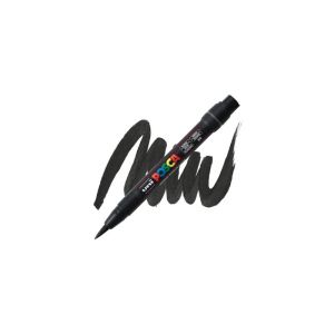 Перманентен маркер Uni Posca PCF-350, четка, на водна основа, 1-10 mm, Черен