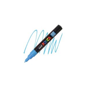 Перманентен маркер Uni Posca PC-1M водна основа Светлосин