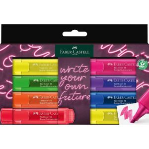 Текст маркери Faber Castell, Неон, 8 броя