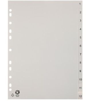 Разделител пластик 1-12 Office Point А4